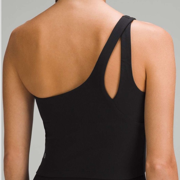 Lululemon Black Ribbed Nulu Tank Top Size 4 - Picture 2 of 6